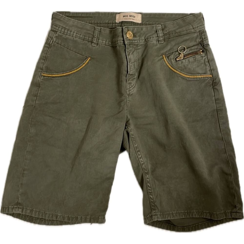 Mos Mosh Nelly Block Shorts - Olive Green